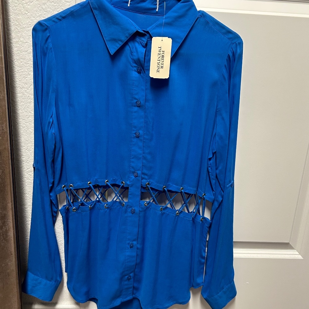 Blue long sleeve shirt